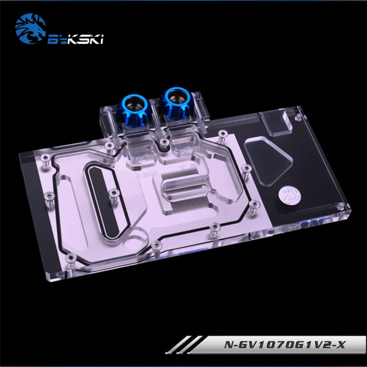 Видеокарта Bykski с полным покрытием Waterblock Plus GIGABYTE GeForce GTX 1070 WindForce OC 8 Гб (REV.2.0) P/N: