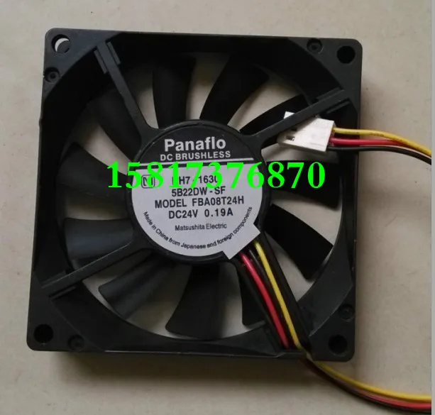 3-проводной Вентилятор охлаждения сервера Panaflo FBA08T24H DC 24 В 0.19A 80x80x15 мм