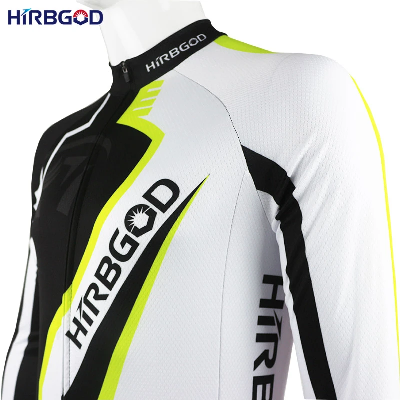 2019 HIRBGOD Stylish Black Classical Cycling Jersey Long Sleeve Winter Warmer Bike Fleece Clothing Ciclismo SDD014 | Спорт и