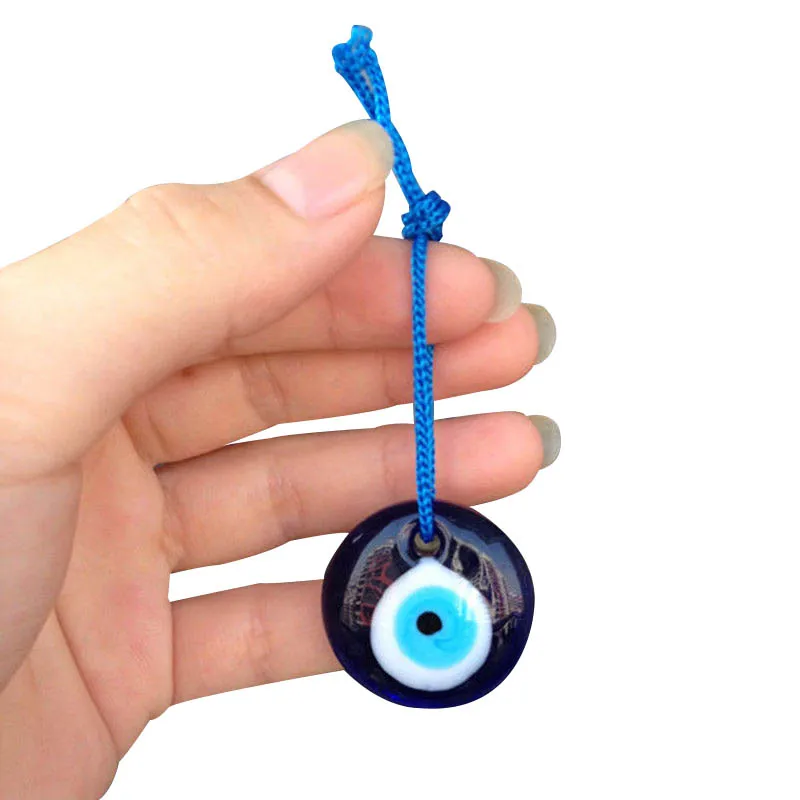

Lampwork Glass Turkish Evil Eye Charm Pendant Car Home Amulet Turkey Ornament TN88