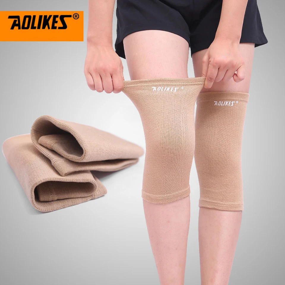 AOLIKES 1 пара эластичный спортивный фиксатор колена для ног защитный наколенник