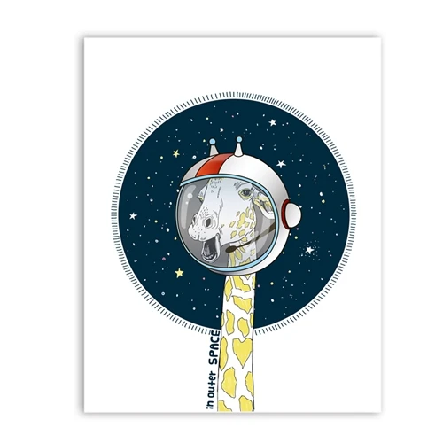 Астронавт Жираф мультфильм постеры скандинавский стиль дети украшение картина с