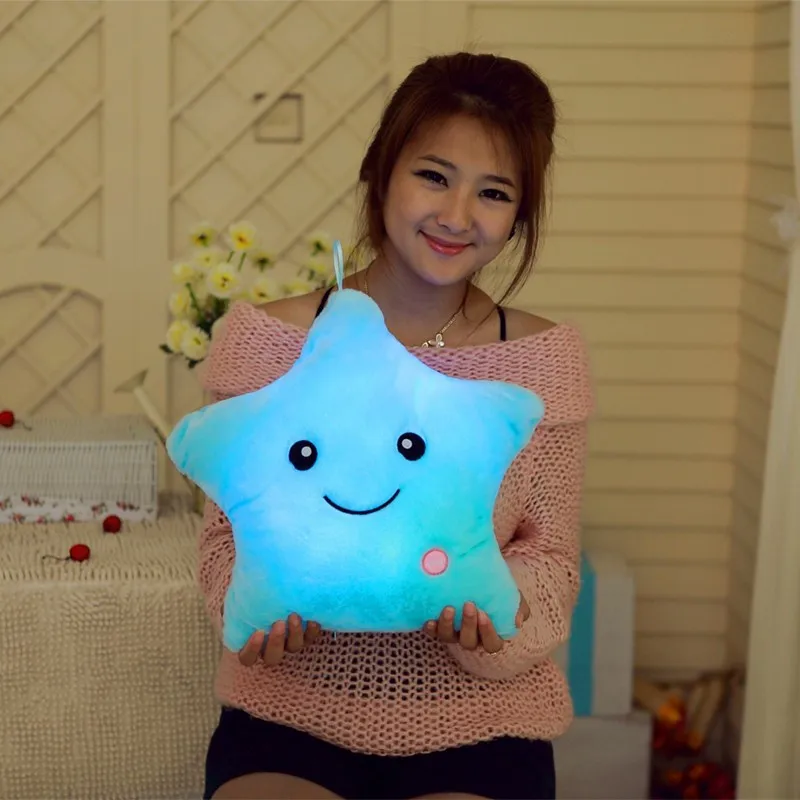 Светящиеся игрушки звезда светящаяся Подушка новогодние для детей светильник ка