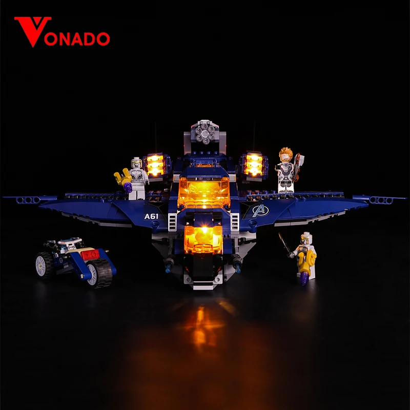 Vonado Legoings 76126 светодиодный световой фильм Супермен Мститель Bad Cop строительные