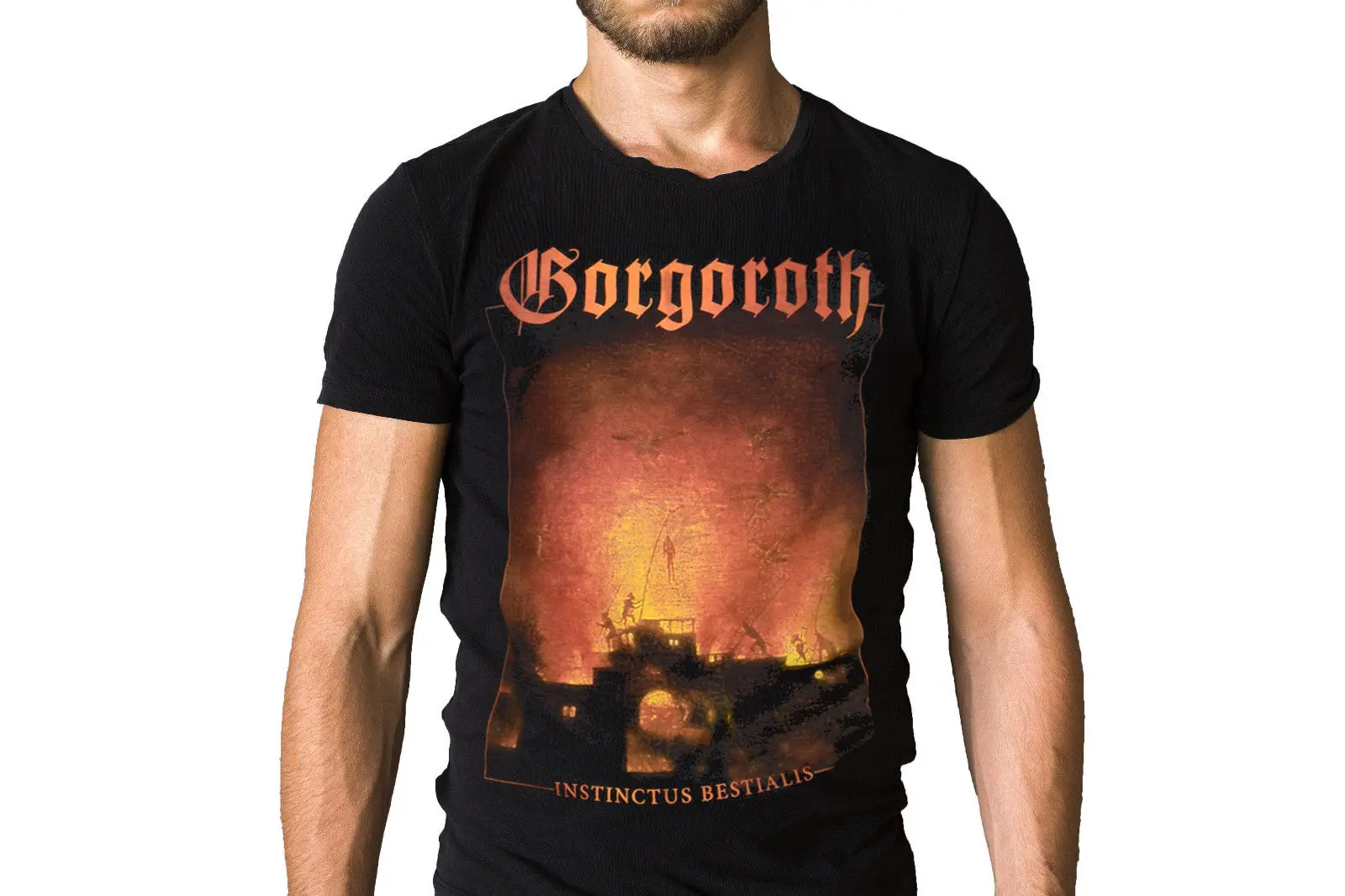 Gorgoroth Instinctus Bestialis 2015 футболка с обложкой альбома повседневные футболки больших