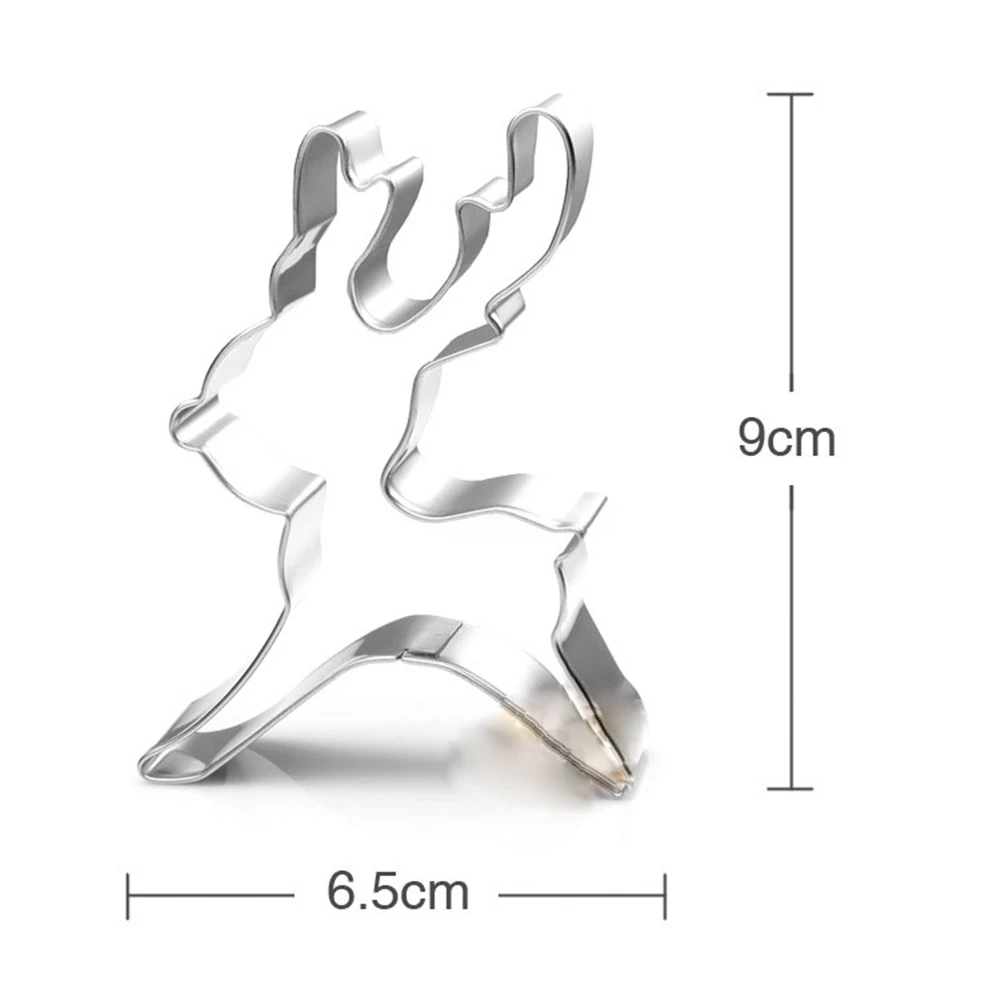 1pcs patisserie reposteria Cartoon Deer Moldes Metal Cookie Cutter Fondant Cake Decor Tools Biscuit Cupcake Toppers Pastry Mould