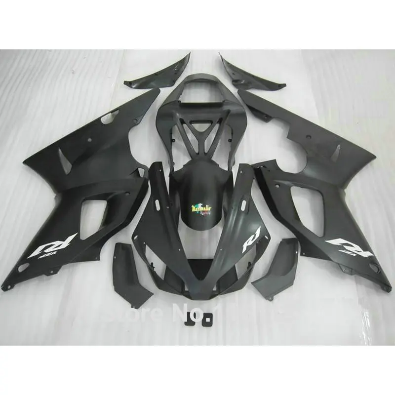 

Full injection molding popular fairings set fit for YAMAHA YZF R1 02 03 all matte black Fairing kit 2002 2003 bodywork KN6