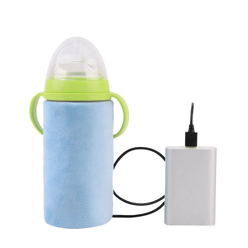 

USB Baby Bottle Warmer Portable Travel Milk Warmer Infant Feeding Bottle Heated Cover Thermostat-30