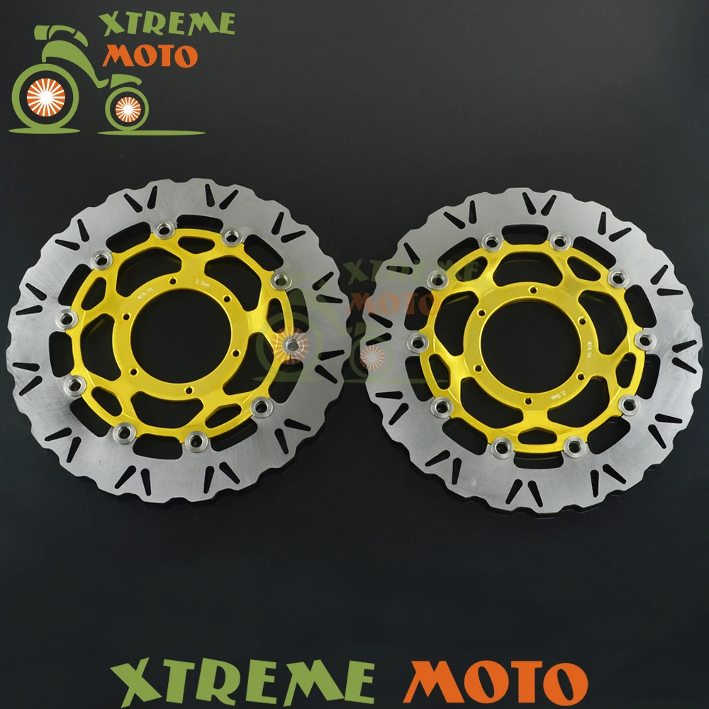 

2Pcs Gold Motorcycle Front Floating Brake Disc Rotor For CBR1000RR 06-07 VTR1000R SP1 SP2 RC51 00-07 Motocross Dirt Bike