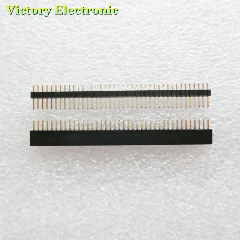 

20 шт./лот 1x40 Pin 1,27 мм Однорядный гнездовой и мужской штырьковый разъем