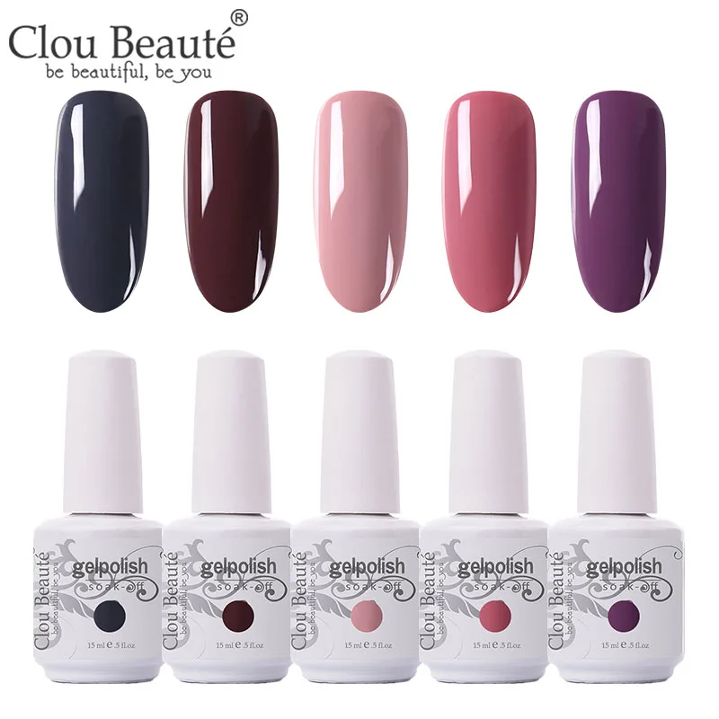 5pcs-15ml-ZH04 Clou Beaute синий Гель-лак для ногтей 15 мл сапфировый гель для ногтей Гибридный лак для ногтей Полупостоянный УФ Гель-лак для ногтей - Цвет: 5pcs-15ml-ZH04