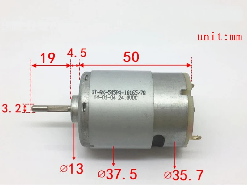 1 шт. OT-RK-545PA-18165 карбоновая щетка двигатель постоянного тока 24 В 3900 об/мин низкая