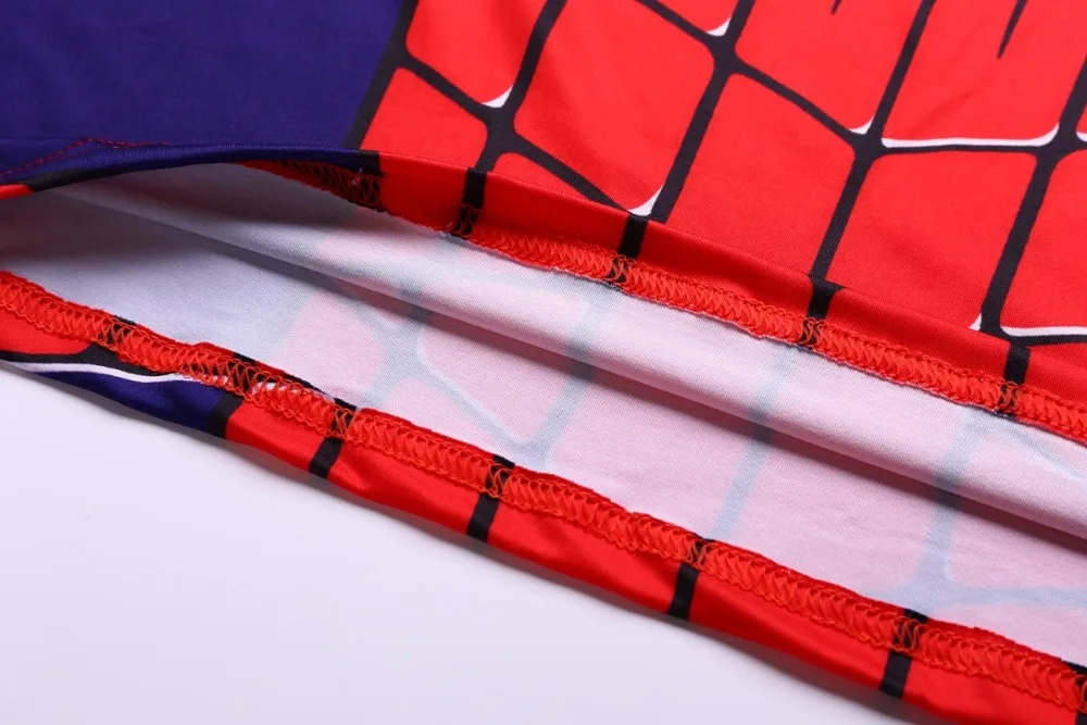 Реглан рукав Человек паук 3D печатных футболки мужские компрессионные рубашки 2017