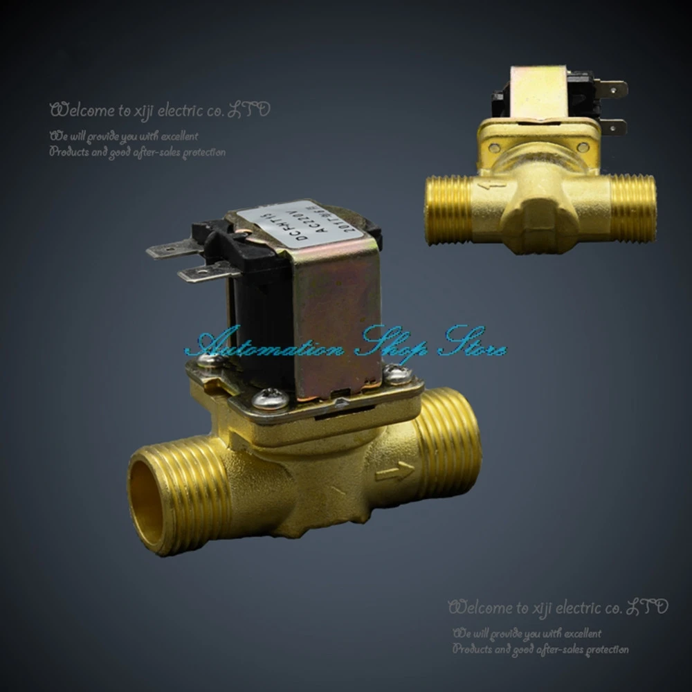 12VDC 24VDC 220VAC электромагнитный клапан 1/2 &quotНормально закрытый медный корпус