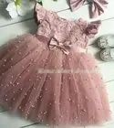 Кружевное Тюлевое платье для девочек, пышное детское летнее платье для свадьбы, дня рождения, 2019