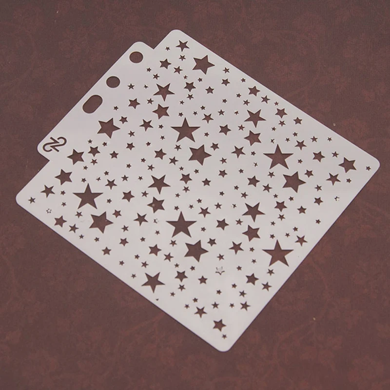2 шт. трафарет для торта спрей трафареты печенья пластик цветок розы звезда День