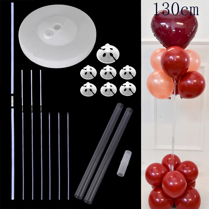 1set heart balloon 11 трубка держатель воздушных шаров колонна-подставка Арка цепи и прозрачный шар палка День рождения украшения дети Свадебные Воздушные шары Декор - Цвет: 1set heart balloon