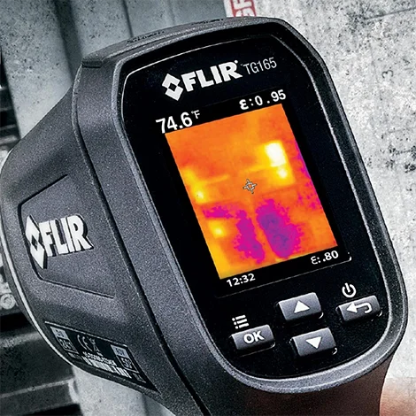 Диапазон от 25 до 380C Flir TG165 ИК термометра дешевле Термальность изображений с 80x60