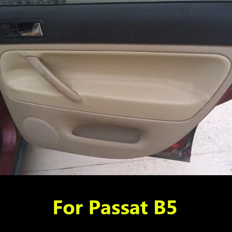 4 шт. микрофибра кожаная внутренняя панель двери подлокотник Крышка для Volkswagen Passat