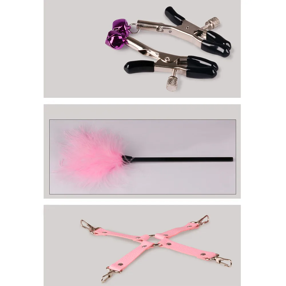 Amazing 10PCS/Set Adult set pink Mall-Under Bed Bondage Restraint System with Hand Cuffs Ankle Cuff for women men