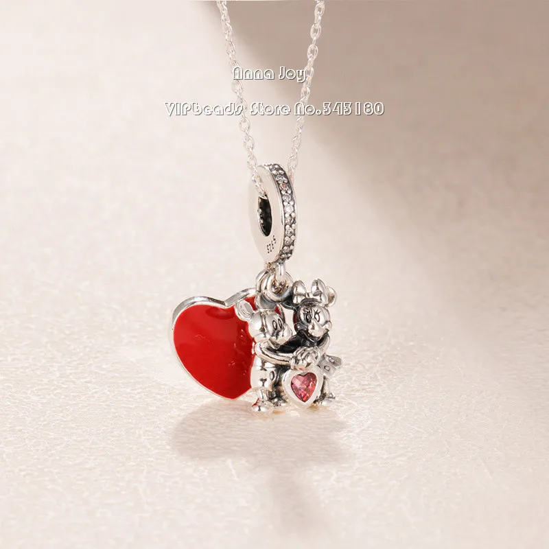 2019 новый 925 стерлингового серебра Dis с Микки Маусом и Минни Маус Love позолоченным