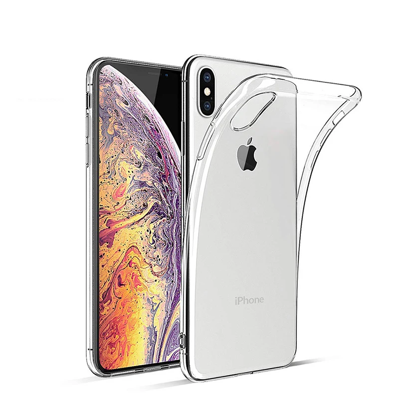 Прозрачный однотонный мягкий из термопластика Чехол для мобильного телефона iPhone