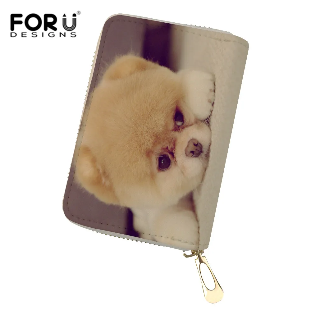CB006Z5 FORUDESIGNS, молитвенный принт кошки из искусственной кожи, кредитный держатель для карт, Женский Бизнес ID держатель для карт s, животные, на молнии, кошельки, мини портмоне - Цвет: CB006Z5