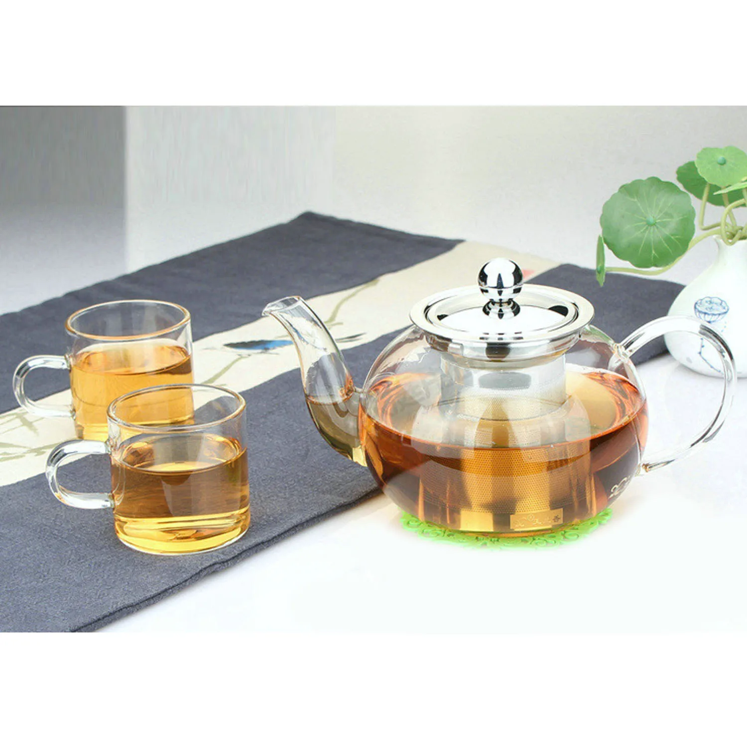 Бесцветный стеклянный чайник для заваривания 600 мл|pot with lid|pot teapot glass |