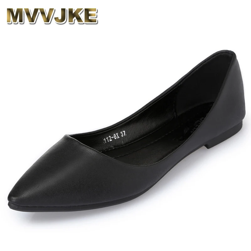 

MVVJKE 2018 New Fashion Shoes Woman Solid Color Pointed Toe Shoes Women Flats Soft bottom Casual Shoes Women shoes