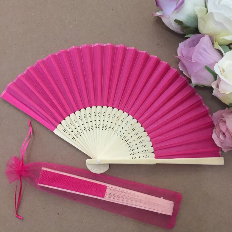 30 шт./лот Шелковый свадебный веер с органзой Подарочный пакет в наличии на выбор наличии|fan fan|fan weddingfan 5 v |
