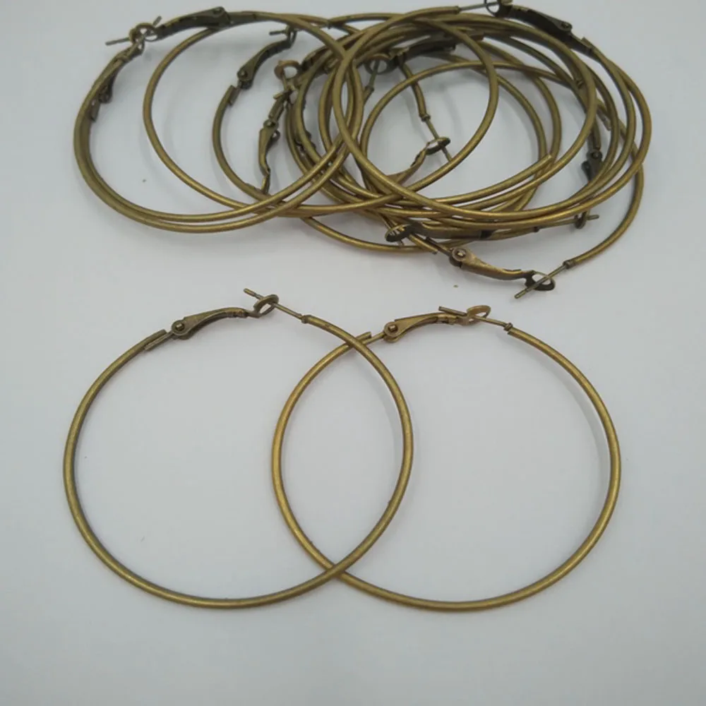 Большой круг обруч серьги фурнитура античная бронза крючки провода для