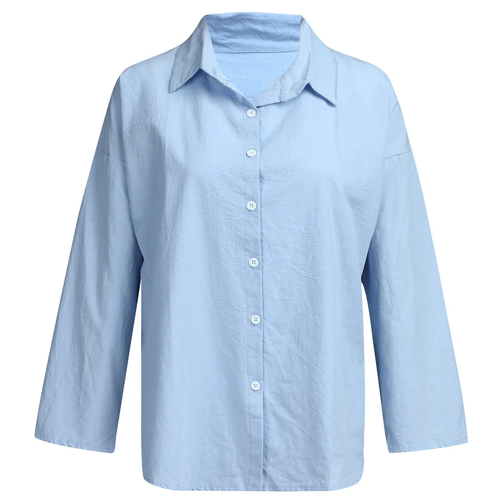 Женская Свободная блузка рубашка Blusas для праздников весна лето с длинным рукавом