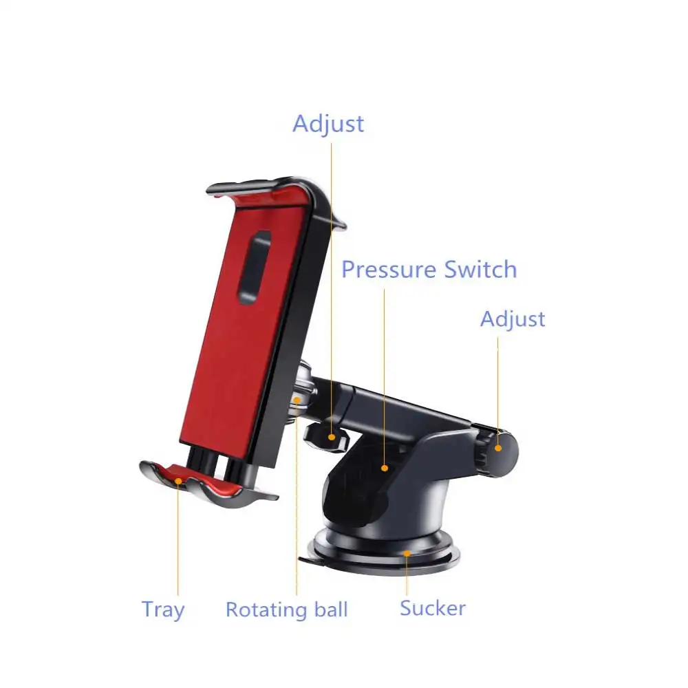 Автомобильный держатель для планшетов регулируемая подставка на присоске Samsung