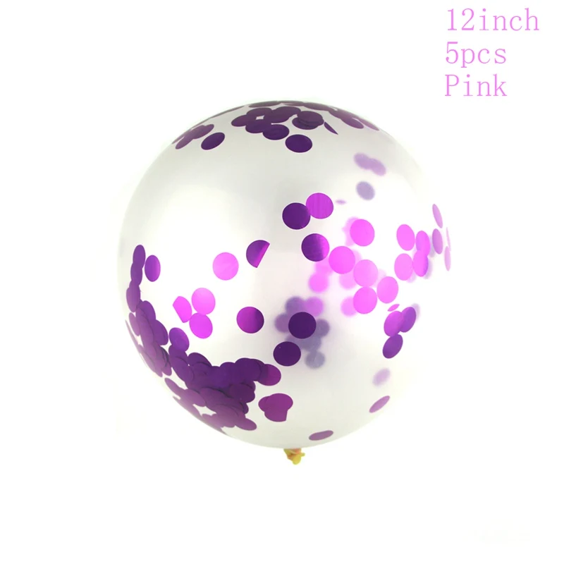 Confetti Balloon Йориу с днем рождения конфетти для воздушного шара латексный воздушный шар из фольги розовое золото вечерние украшения на свадьбу День рождения - Цвет: Confetti Balloon