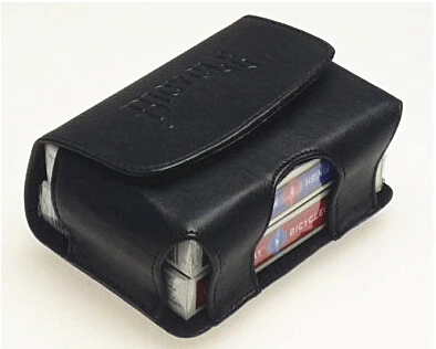 עור כרטיס שומר קלף סיפון Carrier מקרה (יכול להחזיק שתי חפיסות) כרטיס קליפ קסמים מקרוב אביזרי גימיק אבזרי