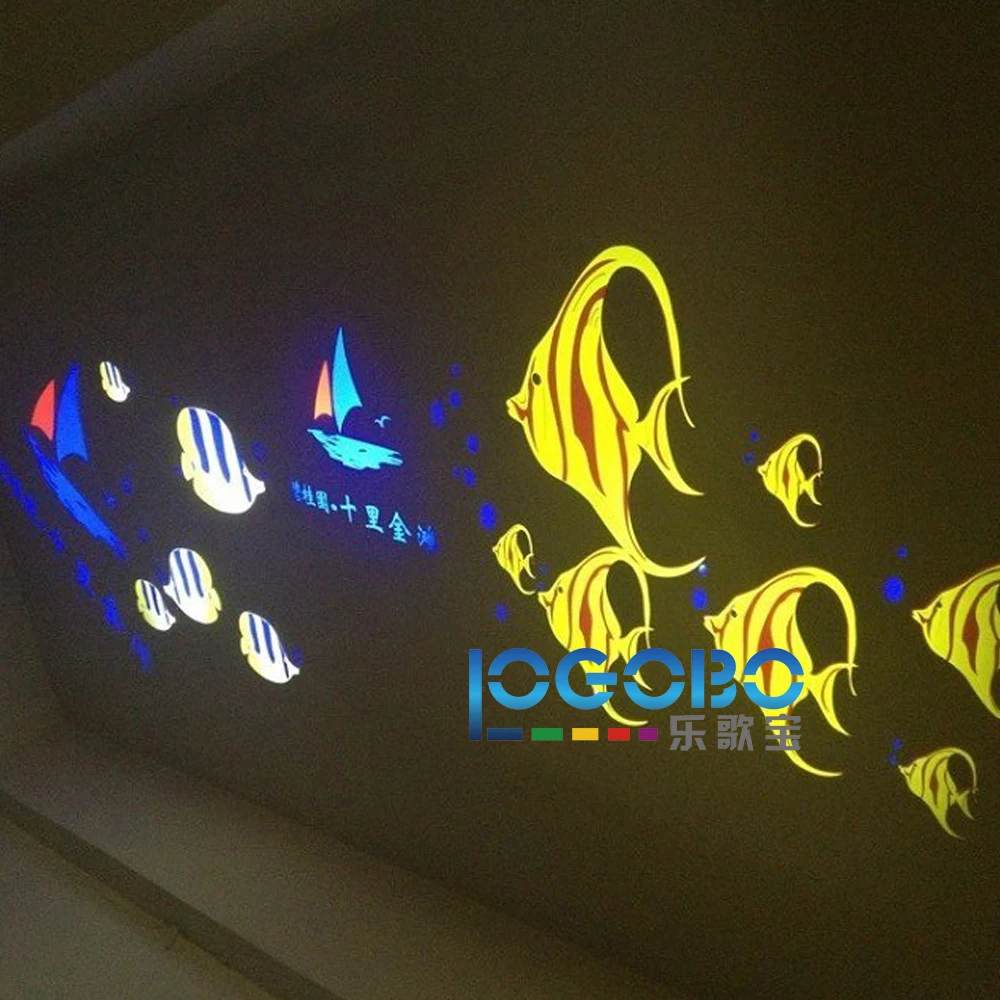 Logo Projector 20W LED Lights Rotating Pattern Custom Slides Advertising Signs Decorative Gobo Image Project Lamp Free Shipping | Лампы и