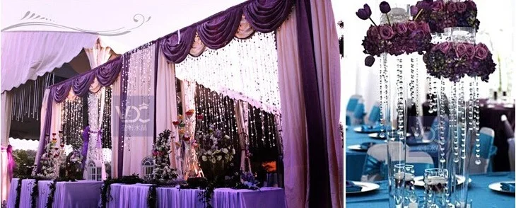 Бесплатная доставка 20 м/лот 14 мм прозрачные Восьмиугольные хрустальные гирлянды