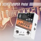 Педаль для гитары ammoon LOOPER с циклической записью, педаль для гитарных эффектов, Макс. 10 минут записи, Запчасти и аксессуары для гитары