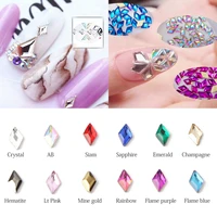 30100pcs rhombus nail rhinestones crystals flatback glass stones nail art decor charms gem jewelry accessories