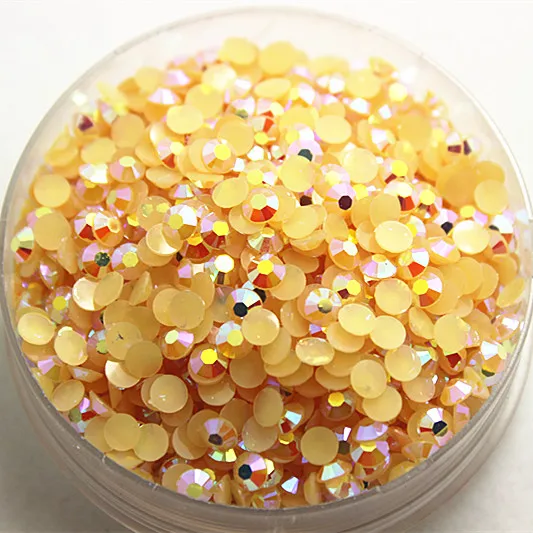 

SS16 2000pcs/pack Non Hot-Fix Resin Champagne Magic Color AB Jelly stone For DIY Nail Art Mobile Phone gems stick
