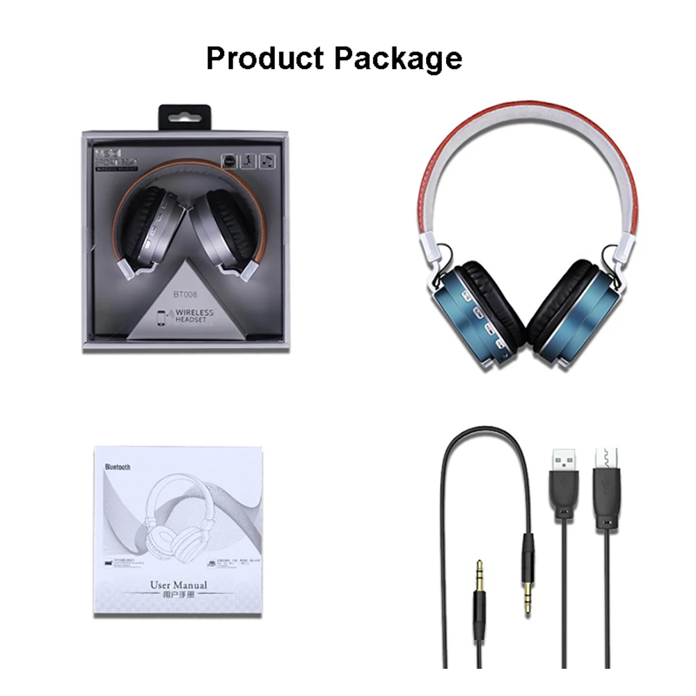 Retro Wirless Bluetooth Sport Running Headphones Foldable Leather Headband Handsfree Earphone With Mic For Mobile Phone Headset |