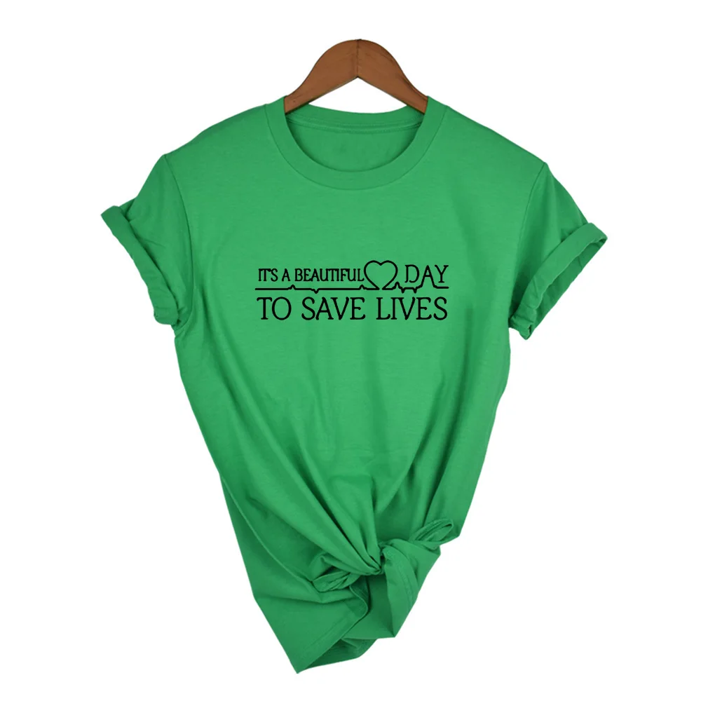 Женская Повседневная футболка It's A Beautiful Day To Save Life летние топы для девочек