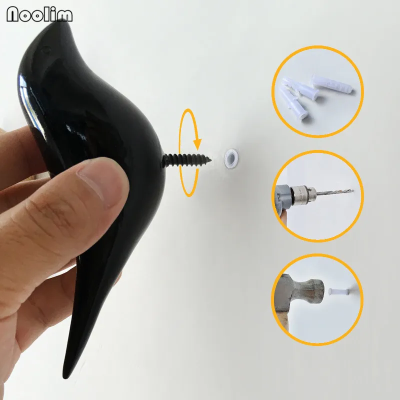 Креативные настенные крючки в форме птицы NOOLIM украшение для дома стеллаж