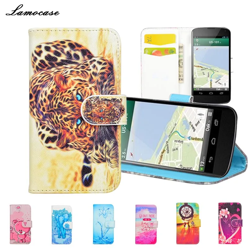 10 Цветов Печати Мода Флип PU Leather Case For LG Google Nexus 4 E960 Крышка Бумажник Телефон Случаях