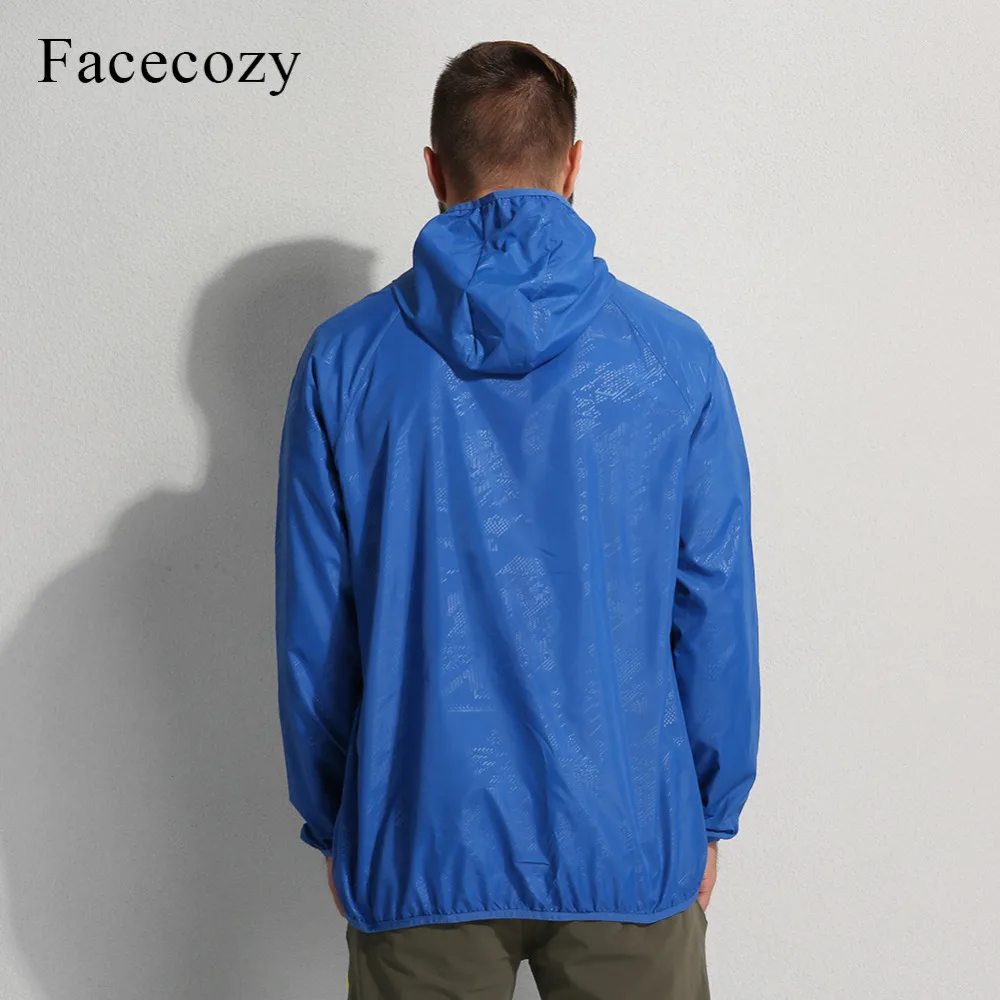 Facecozy, летняя мужская и женская уличная водонепроницаемая кожаная куртка для рыбалки, дышащее однотонное пальто с защитой от ультрафиолета, быстросохнущая одежда для кемпинга и пеших прогулок