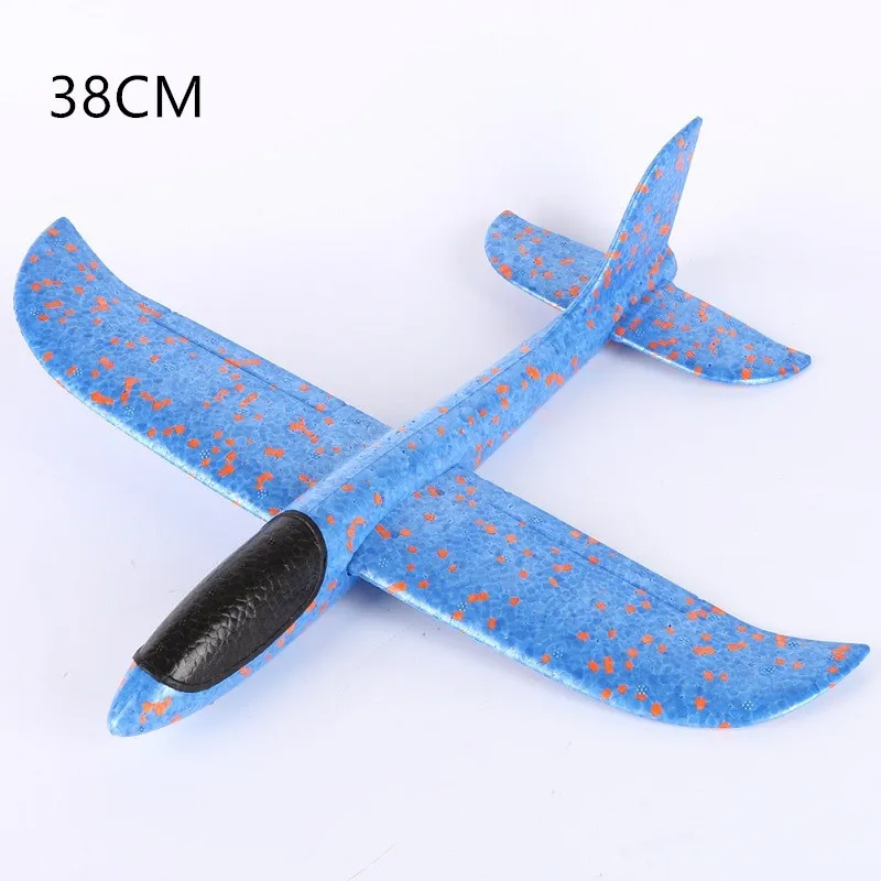 38CM Blue 48 см ручной запуск метательный планер EPP пена модель аэроплана Летающий планер самолет игрушка для детей на открытом воздухе летающий планер игрушки самолет - Цвет: 38CM Blue