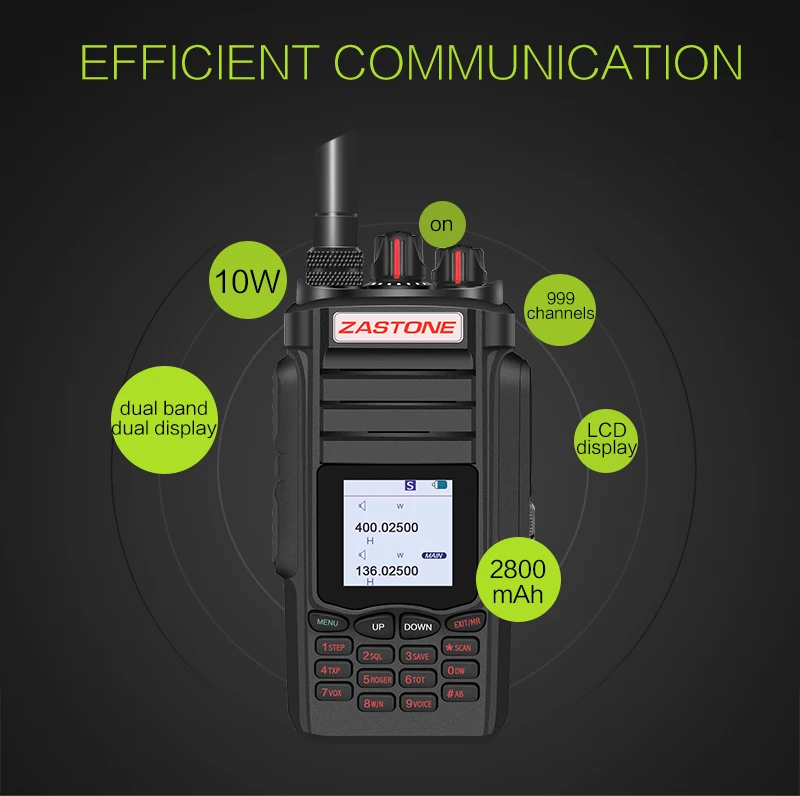 Новейшая A19 Военная рация 136-174& 400-480Mhz 999 CH 10W высокая мощность двойной PTT портативный fm-приемопередатчик рация Walkie telsiz