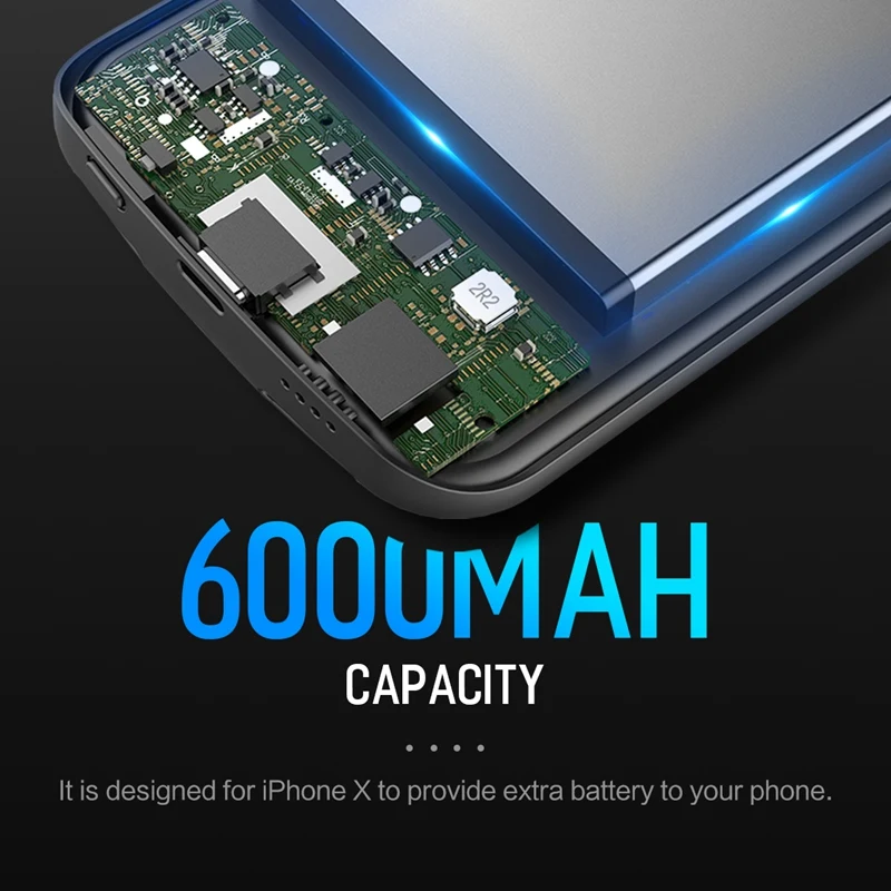Чехол ROCK 6000 mAh power Bank для IPhone X Ультратонкий Внешний чехол зарядного устройства iPhone