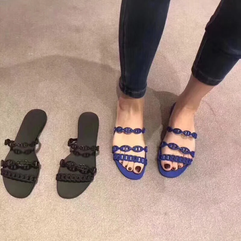 Повседневные летние женские шлепанцы на плоской подошве Удобные пляжные для