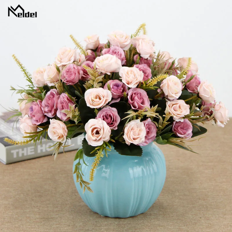 Искусственный Шелковый цветок розы для подружки невесты букет из 10 цветов сделай